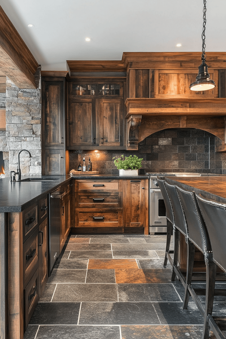 29 Dark Stained Kitchen Cabinets for Classic Meets Contemporary Flair 27 dark stained kitchen cabinets