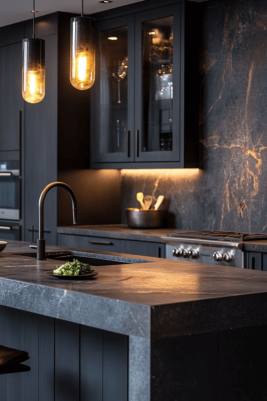 29 Charcoal Kitchen Cabinets to Add Rich Texture and Balance 27 charcoal kitchen cabinets