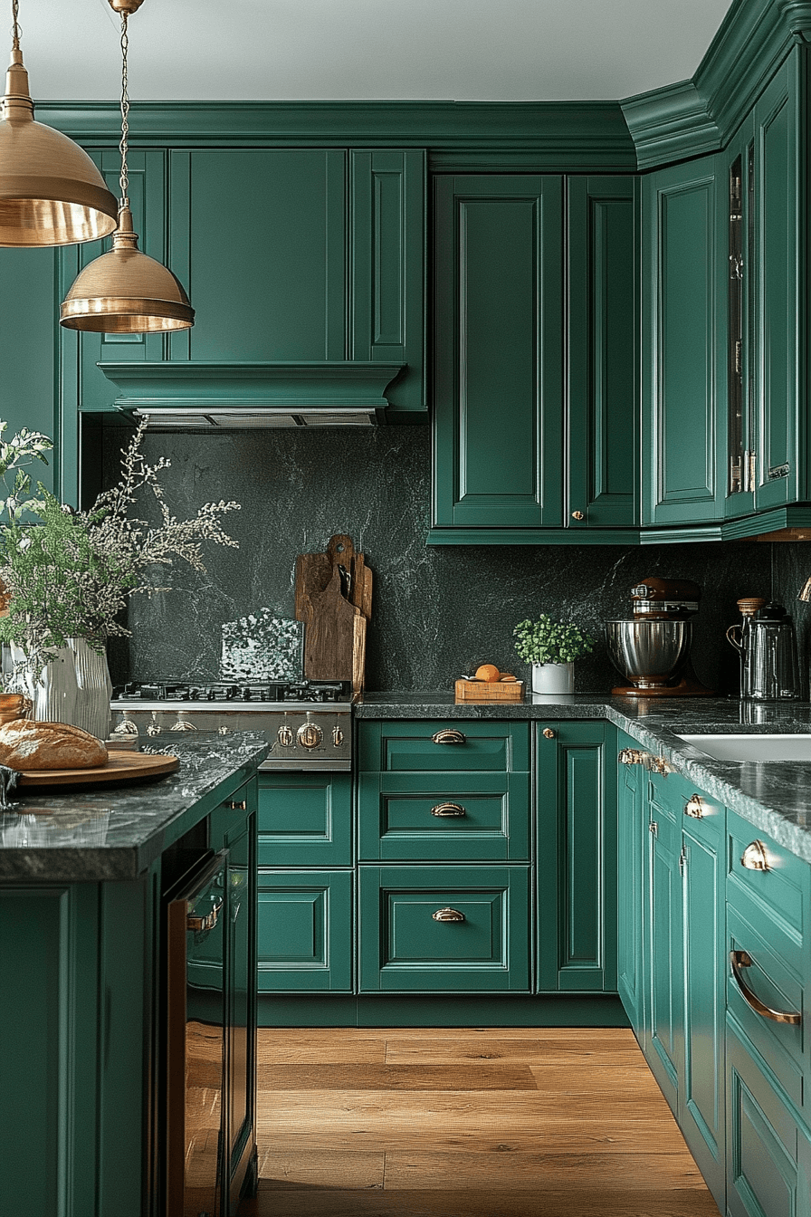 29 Emerald Green Kitchen Cabinets That Turn Ordinary Into Show-Stopping 27 emerald green kitchen cabinets