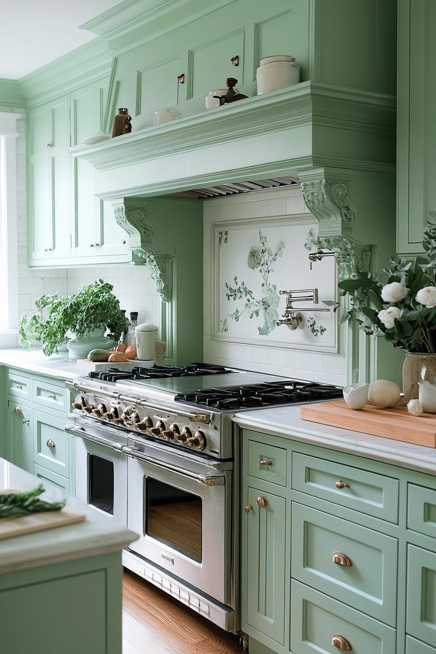 29 Mint Green Kitchen Cabinets That Add Freshness and Flair Instantly 27 mint green kitchen cabinets