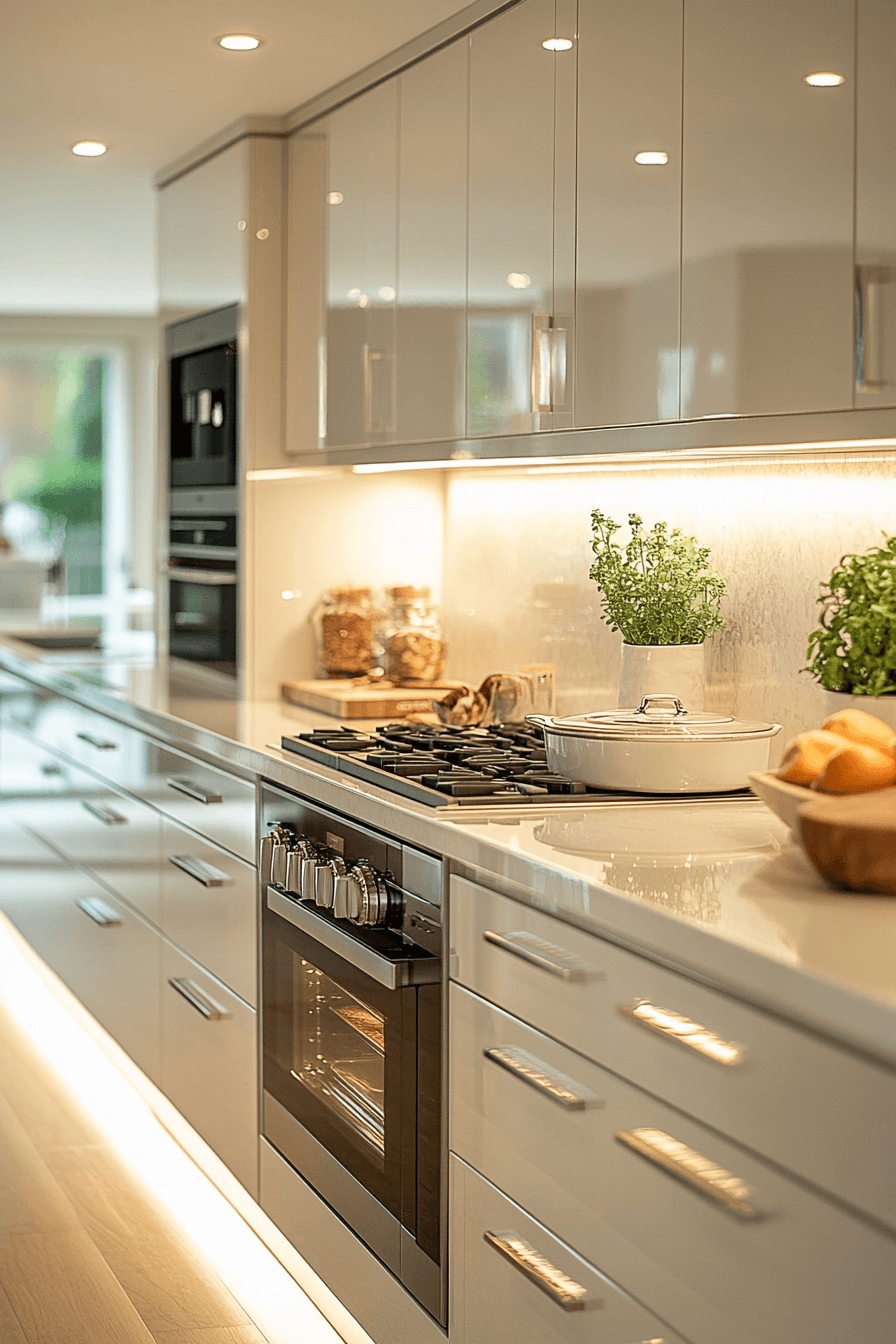 29 High Gloss Kitchen Cabinets to Brighten and Enlarge Your Space 27 high gloss kitchen cabinets