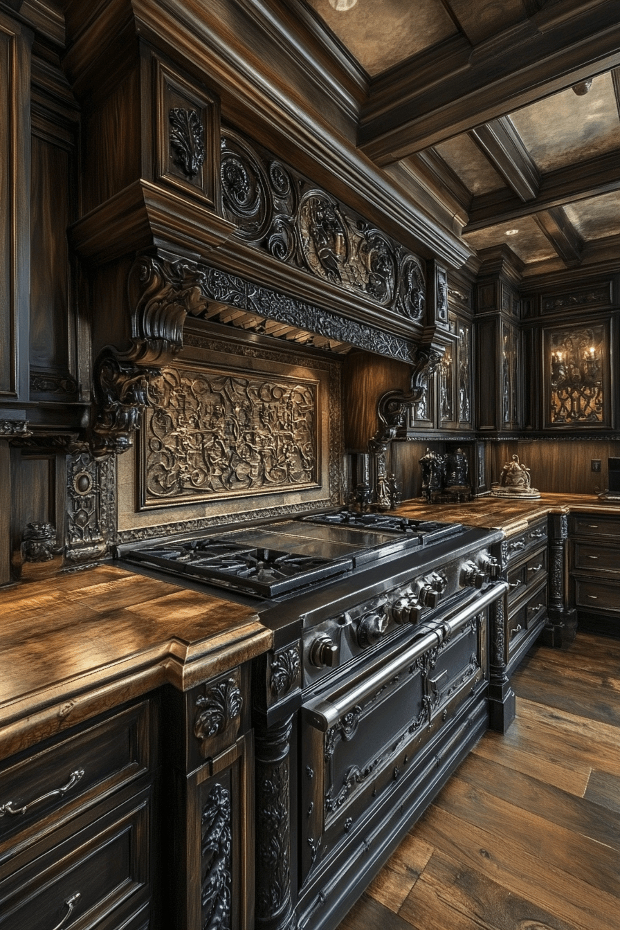 29 Dark Oak Kitchen Cabinets That Highlight Natural Beauty 28 dark oak kitchen cabinets