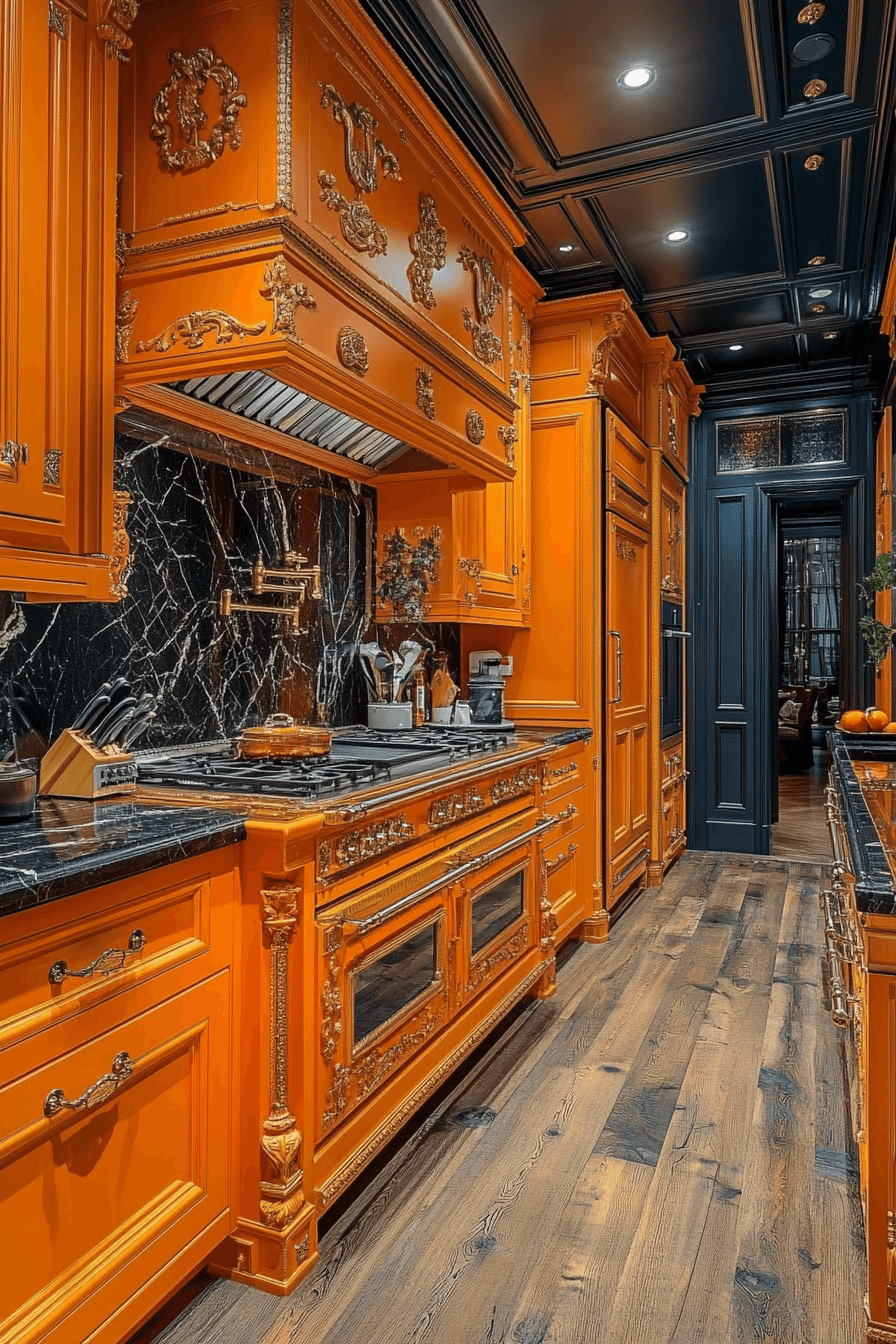 29 Orange Kitchen Cabinets That Spark Energy and Style 28 orange kitchen cabinets