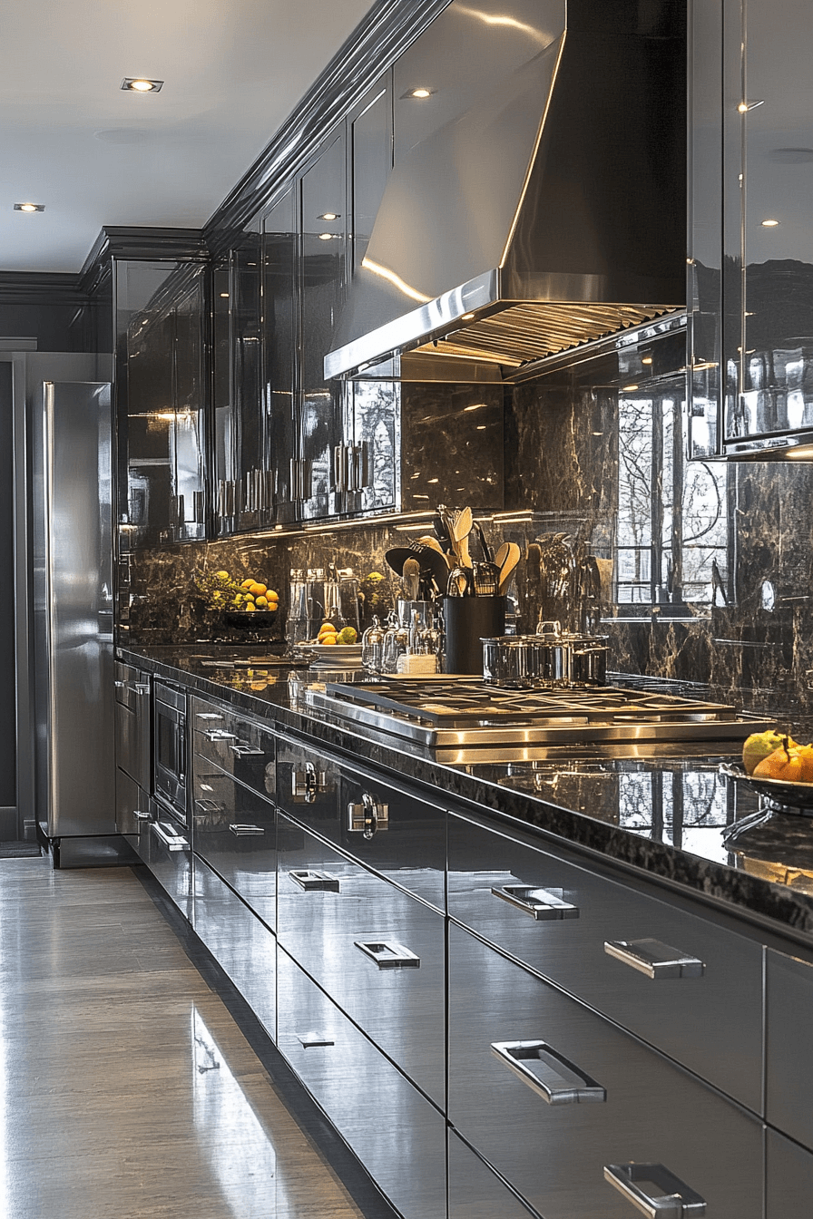 29 High Gloss Kitchen Cabinets to Brighten and Enlarge Your Space 28 high gloss kitchen cabinets