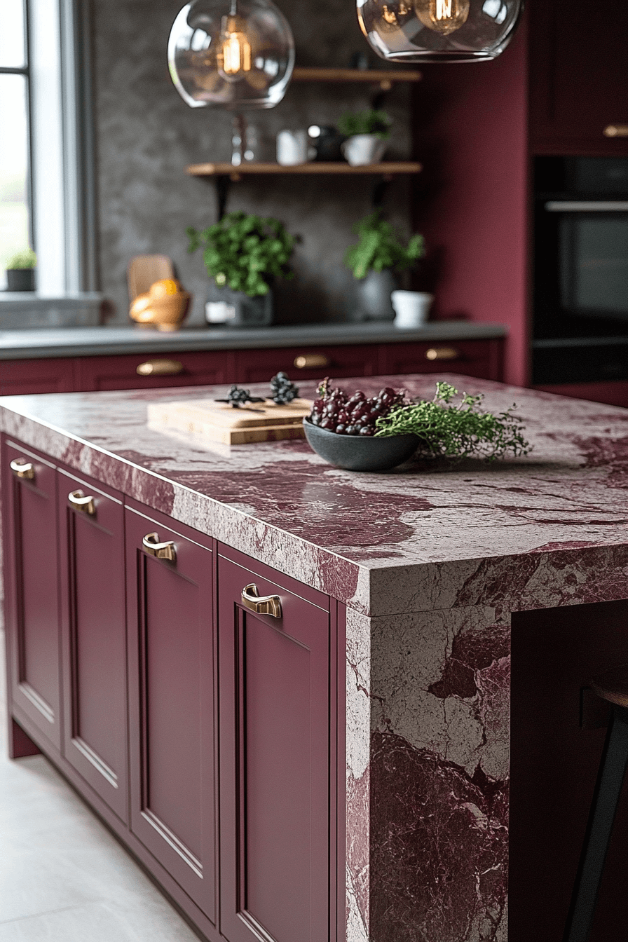 29 Burgundy Kitchen Cabinets That Add Passion and Personality 29 burgundy kitchen cabinets