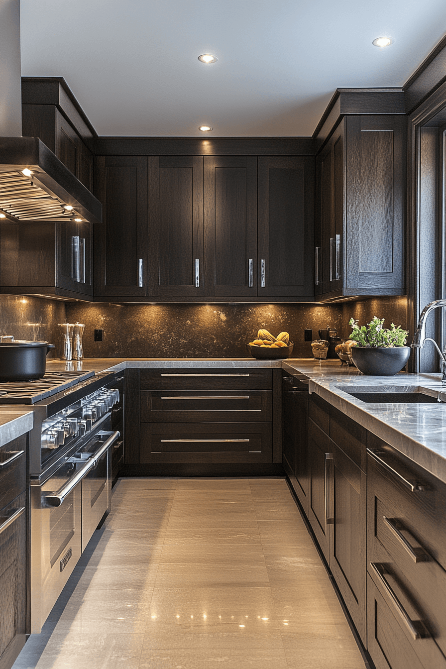 29 Dark Oak Kitchen Cabinets That Highlight Natural Beauty 29 dark oak kitchen cabinets