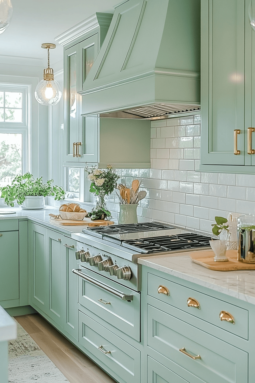 29 Mint Green Kitchen Cabinets That Add Freshness and Flair Instantly 29 mint green kitchen cabinets
