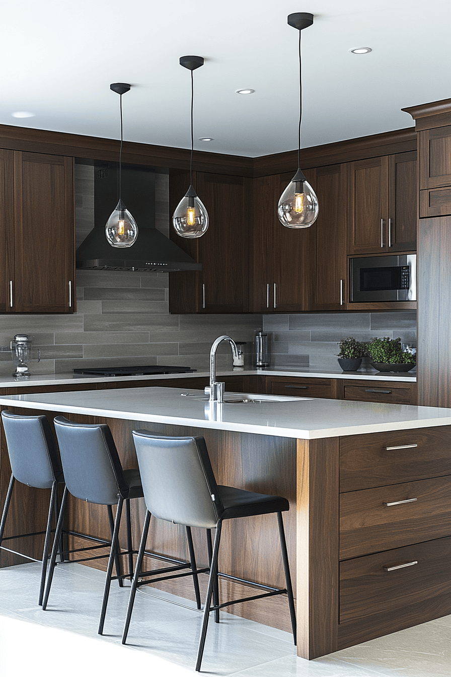 29 Dark Walnut Kitchen Cabinets That Radiate Rustic Refinement 3 dark walnut kitchen cabinets