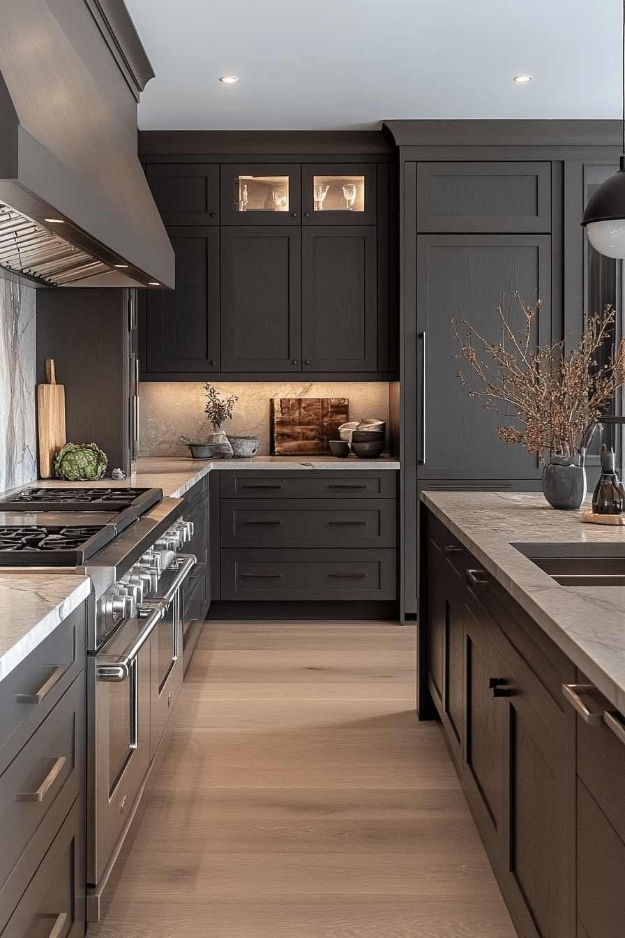 29 Dark Taupe Kitchen Cabinets That Bring Effortless Refinement Home 3 dark taupe kitchen cabinets