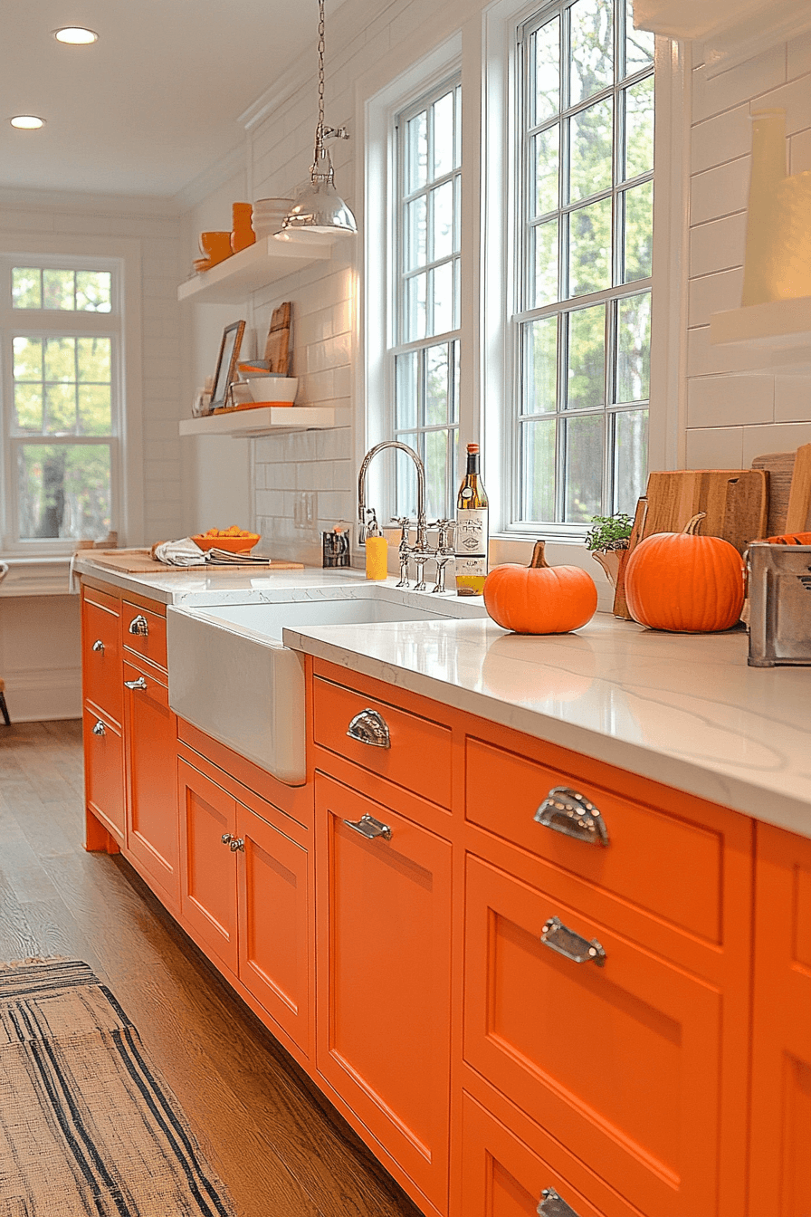 29 Orange Kitchen Cabinets That Spark Energy and Style 5 orange kitchen cabinets