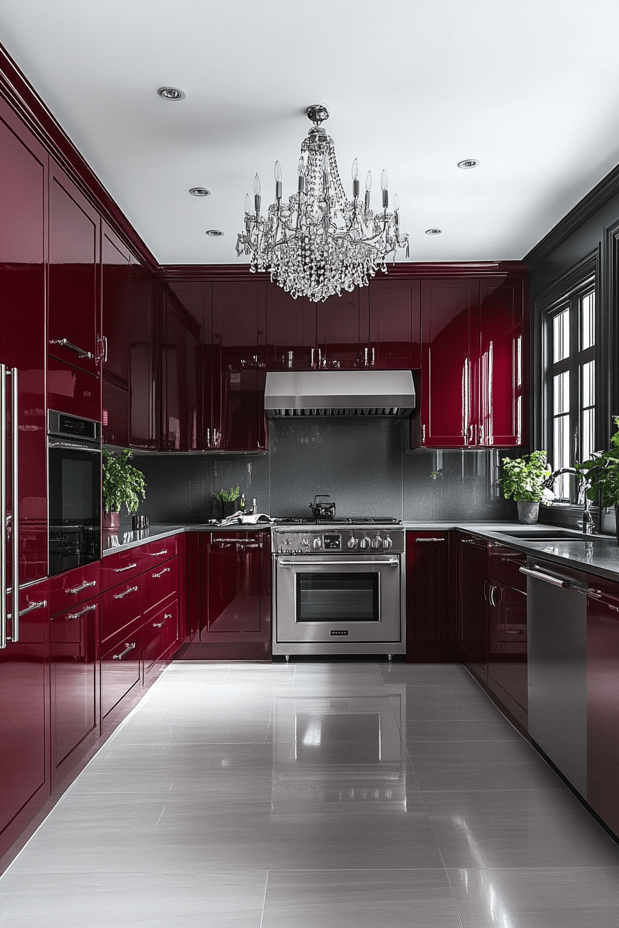 29 Burgundy Kitchen Cabinets That Add Passion and Personality 5 burgundy kitchen cabinets
