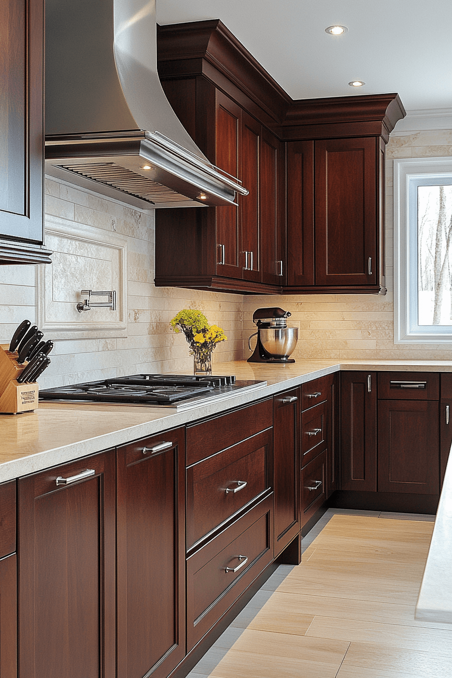 29 Dark Stained Kitchen Cabinets for Classic Meets Contemporary Flair 6 dark stained kitchen cabinets