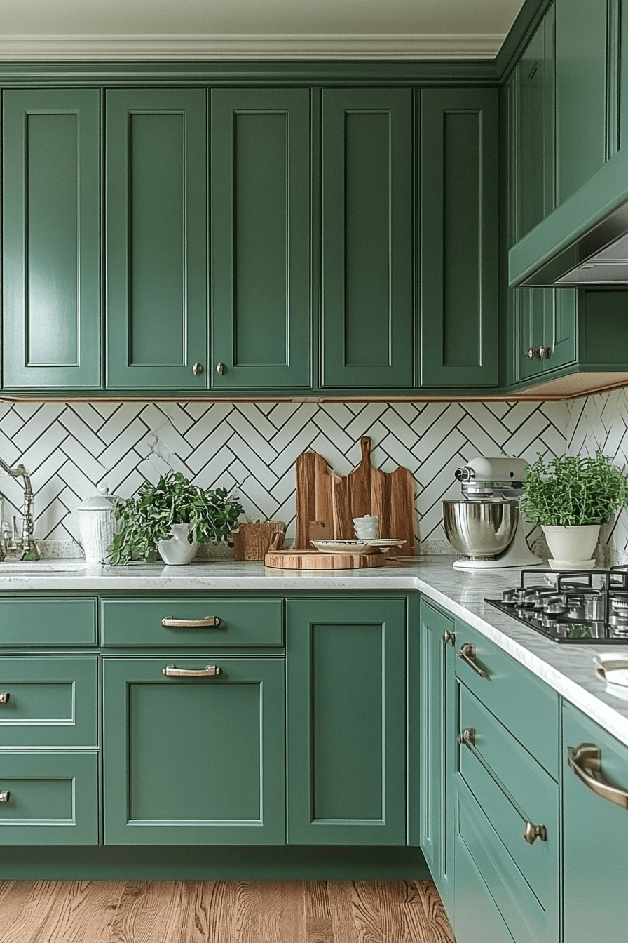 29 Emerald Green Kitchen Cabinets That Turn Ordinary Into Show-Stopping 6 emerald green kitchen cabinets