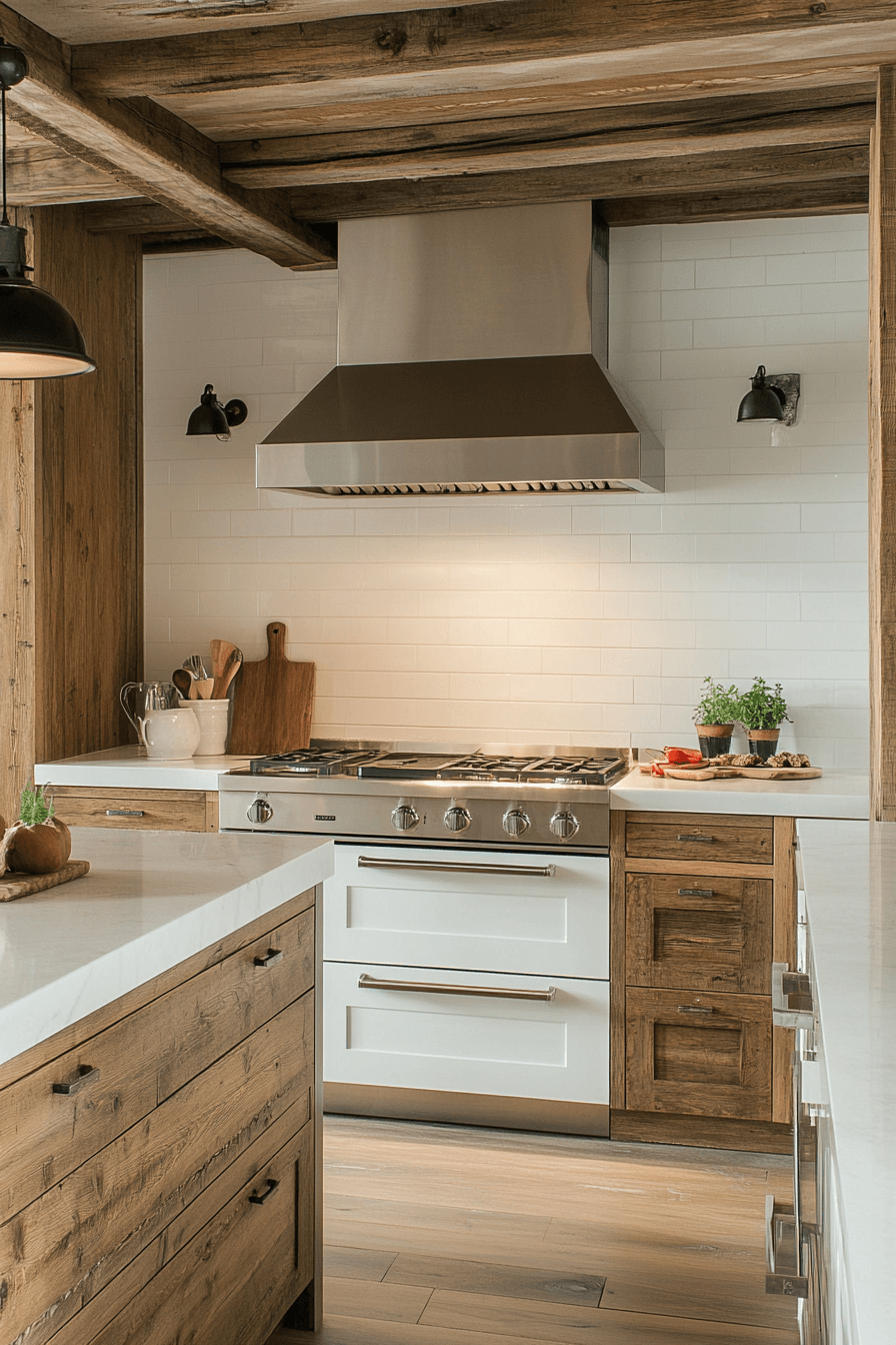 29 White and Wood Kitchen Cabinets to Brighten Your Home with Style 6 white and wood kitchen cabinets