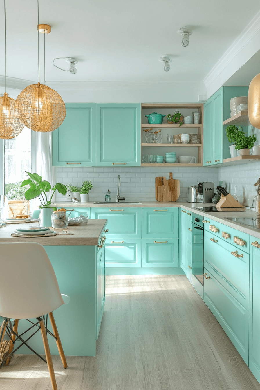 29 Mint Green Kitchen Cabinets That Add Freshness and Flair Instantly 7 mint green kitchen cabinets