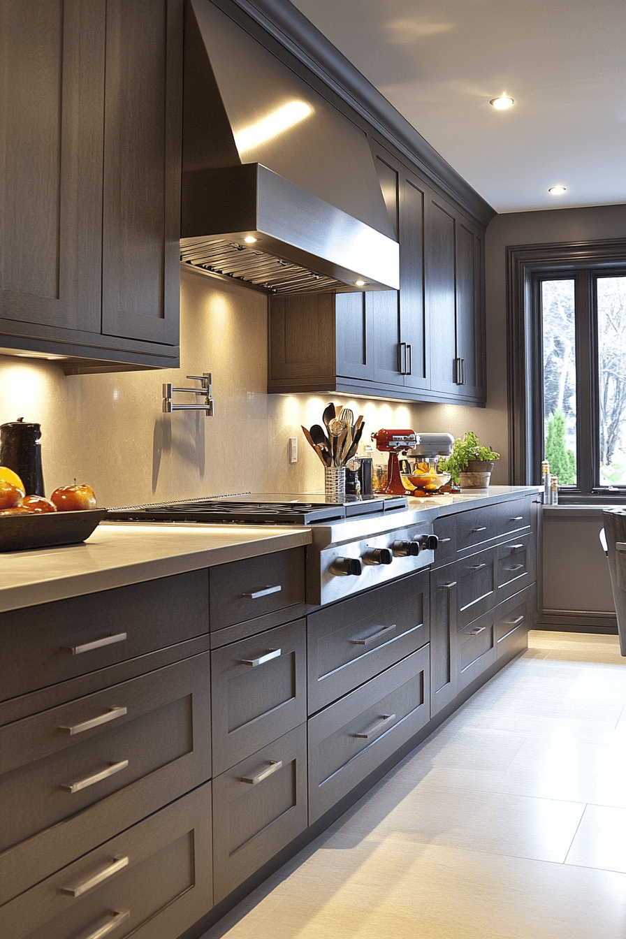 29 Dark Taupe Kitchen Cabinets That Bring Effortless Refinement Home 7 dark taupe kitchen cabinets