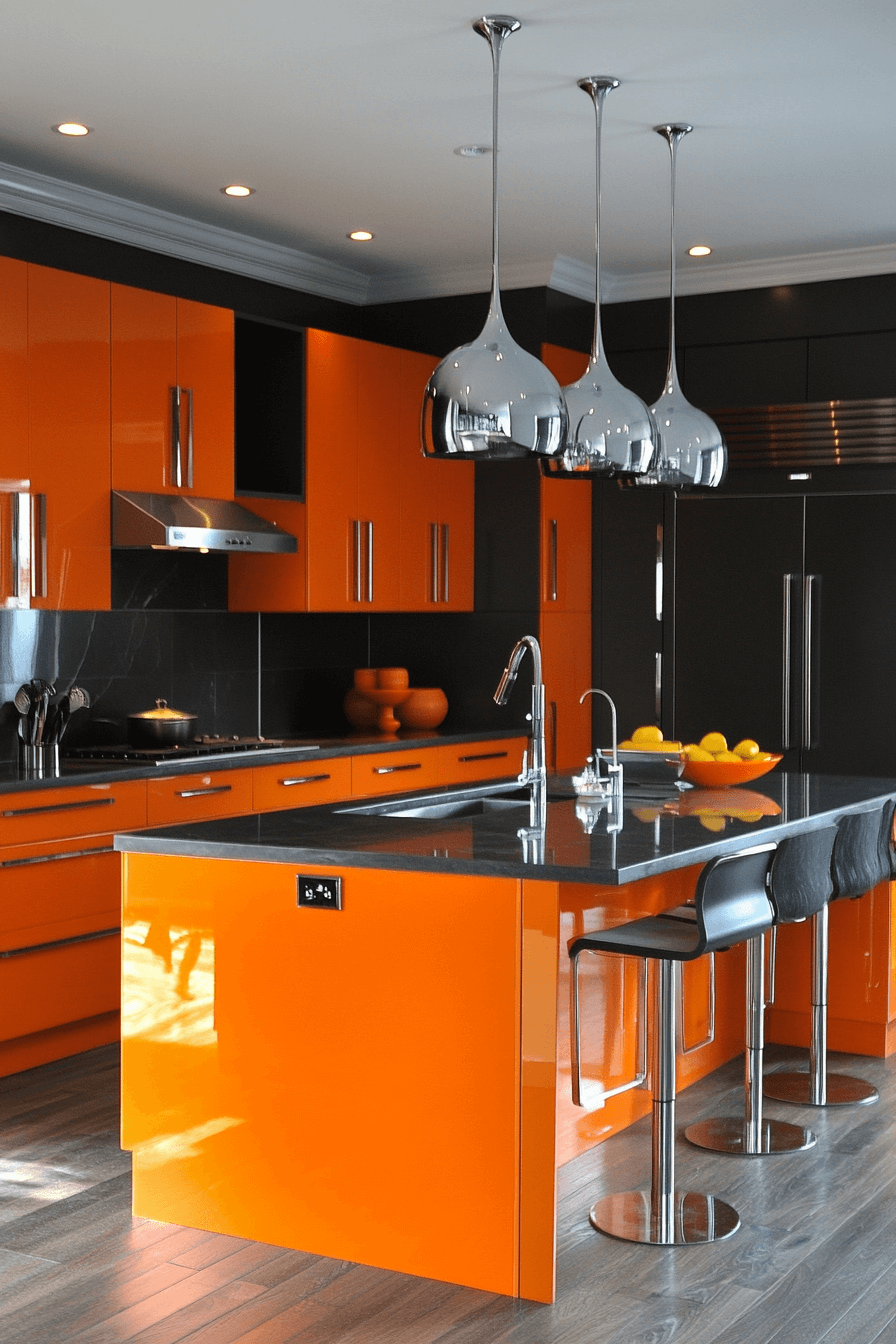 29 Orange Kitchen Cabinets That Spark Energy and Style 8 orange kitchen cabinets