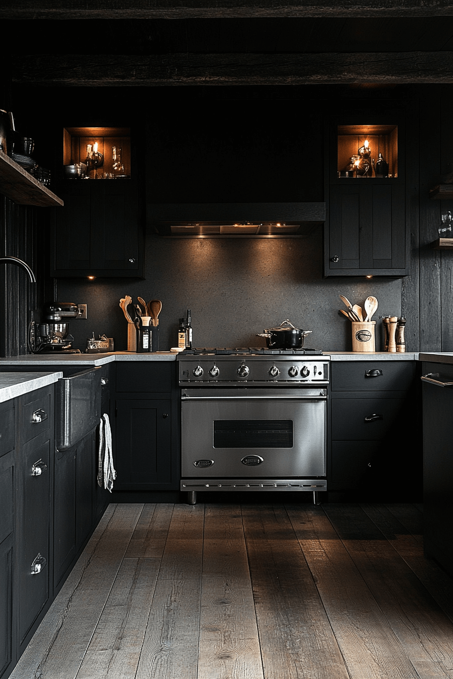 29 Dark Oak Kitchen Cabinets That Highlight Natural Beauty 8 dark oak kitchen cabinets