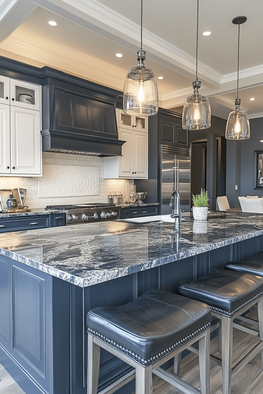29 Blue Grey Kitchen Cabinets That Radiate Understated Beauty 8 blue grey kitchen cabinets