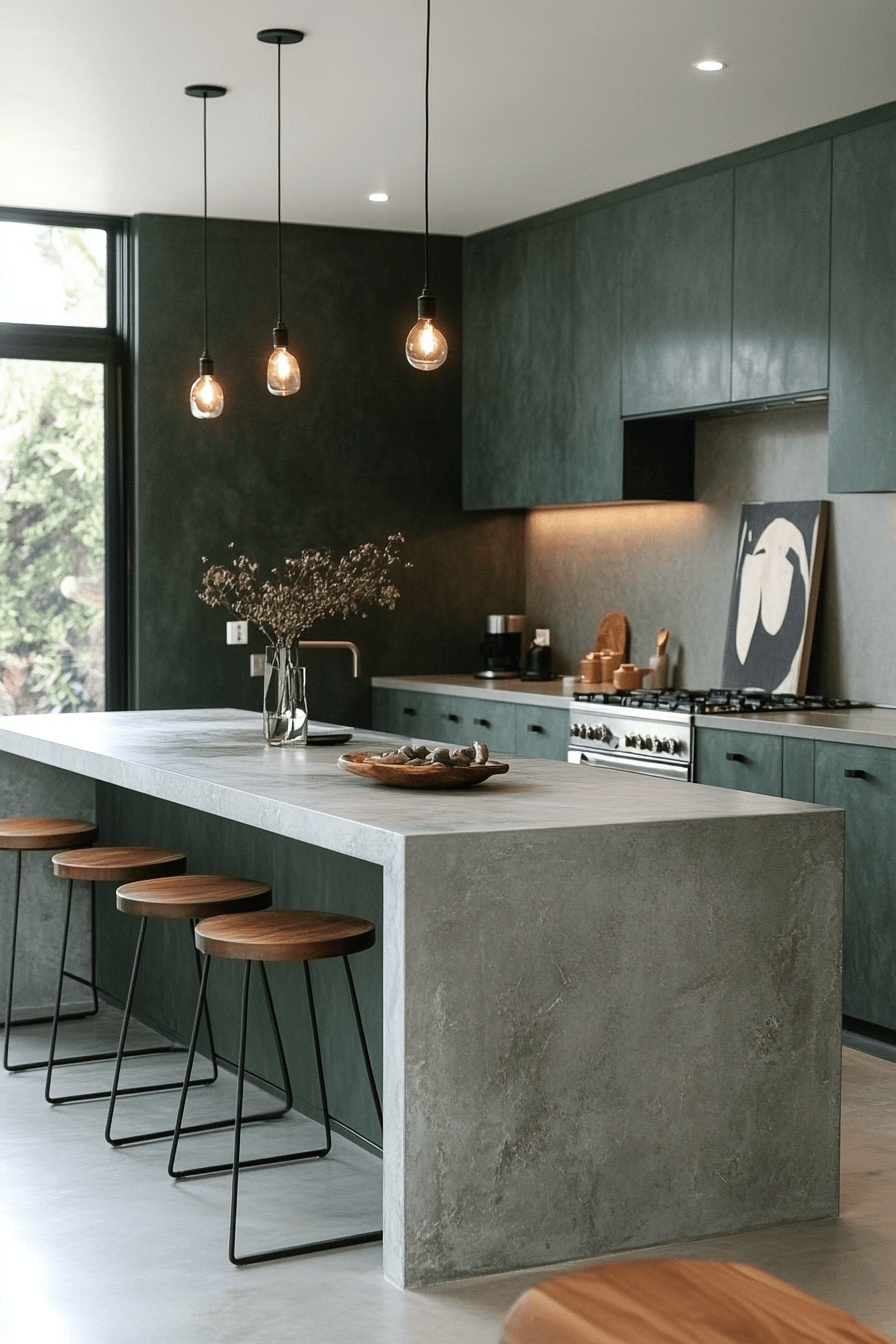 29 Pewter Green Kitchen Cabinets That Pair Beautifully with Neutrals 8 pewter green kitchen cabinets