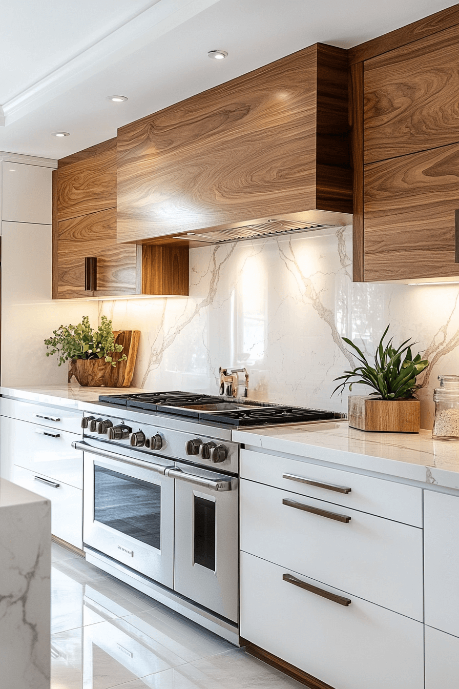 29 White and Wood Kitchen Cabinets to Brighten Your Home with Style 8 white and wood kitchen cabinets