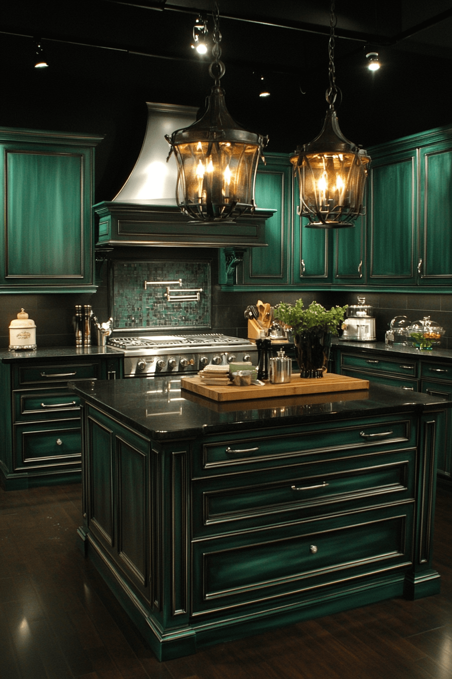 29 Emerald Green Kitchen Cabinets That Turn Ordinary Into Show-Stopping 8 emerald green kitchen cabinets