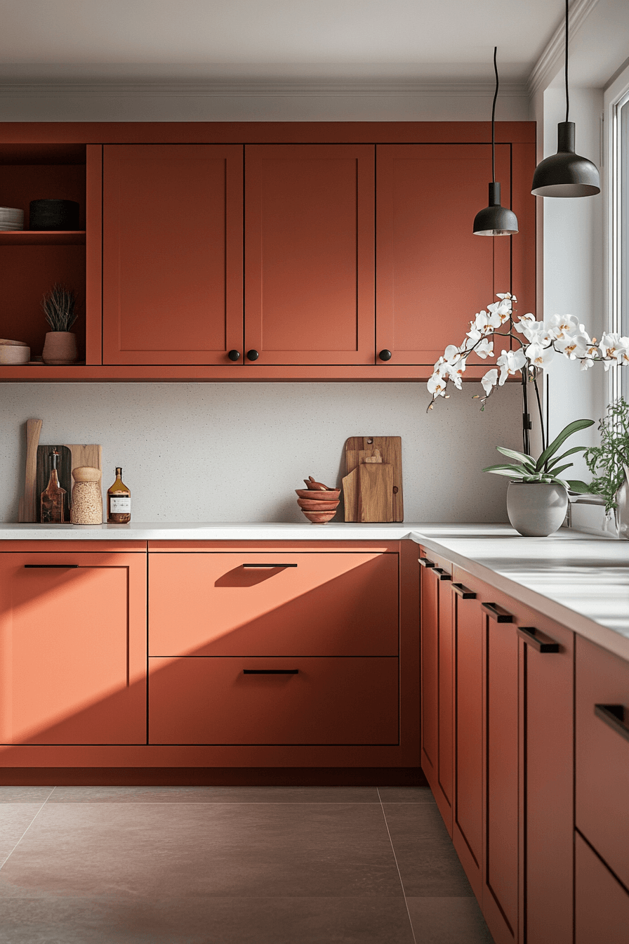 29 Terracotta Kitchen Cabinets for a Warm and Welcoming Kitchen Vibe 8 terracotta kitchen cabinets