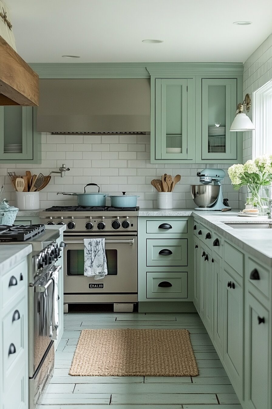 29 Clary Sage Kitchen Cabinets to Soften and Brighten Any Style 17 clary sage kitchen cabinets