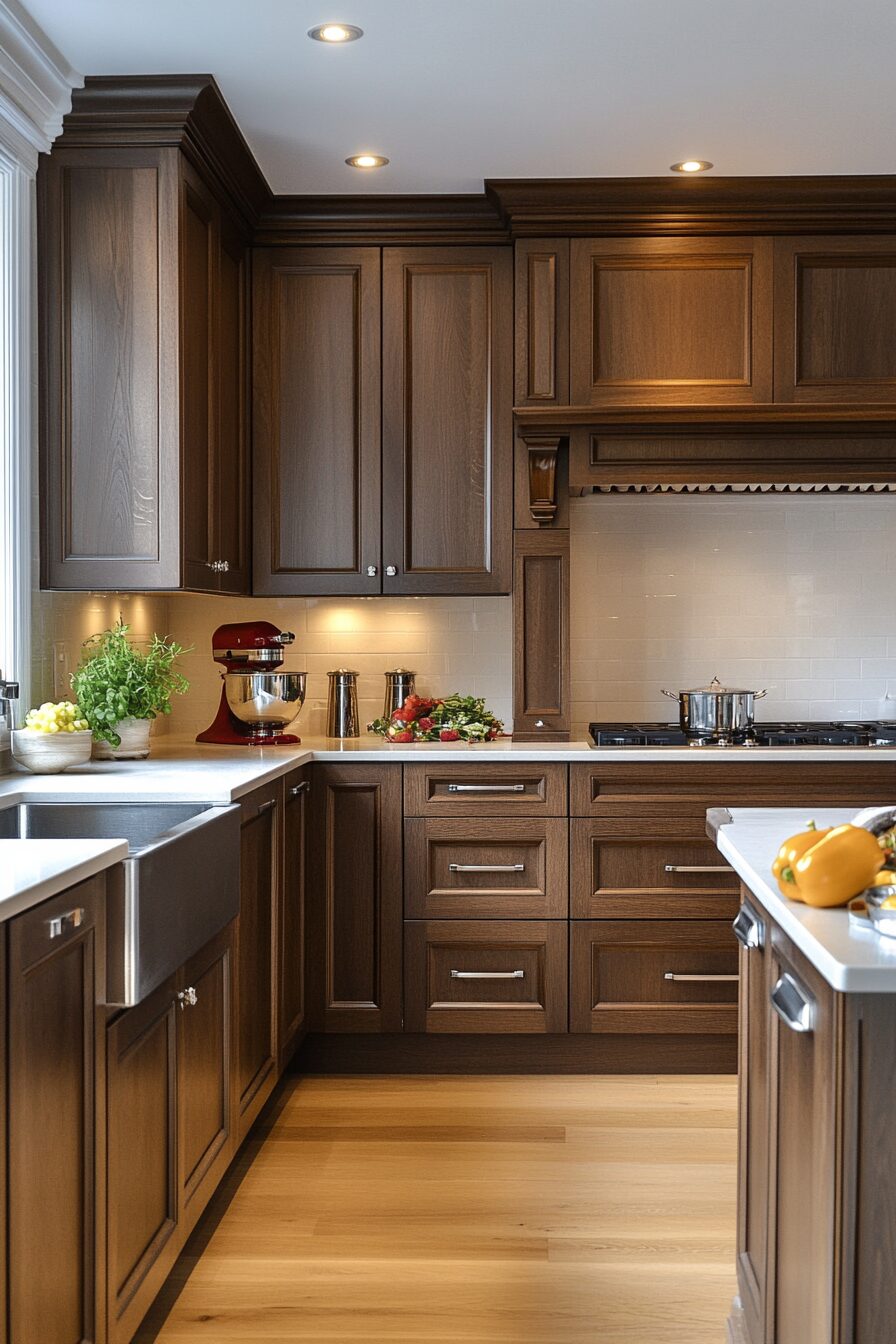 29 Dark Oak Kitchen Cabinets That Highlight Natural Beauty 5 dark oak kitchen cabinets