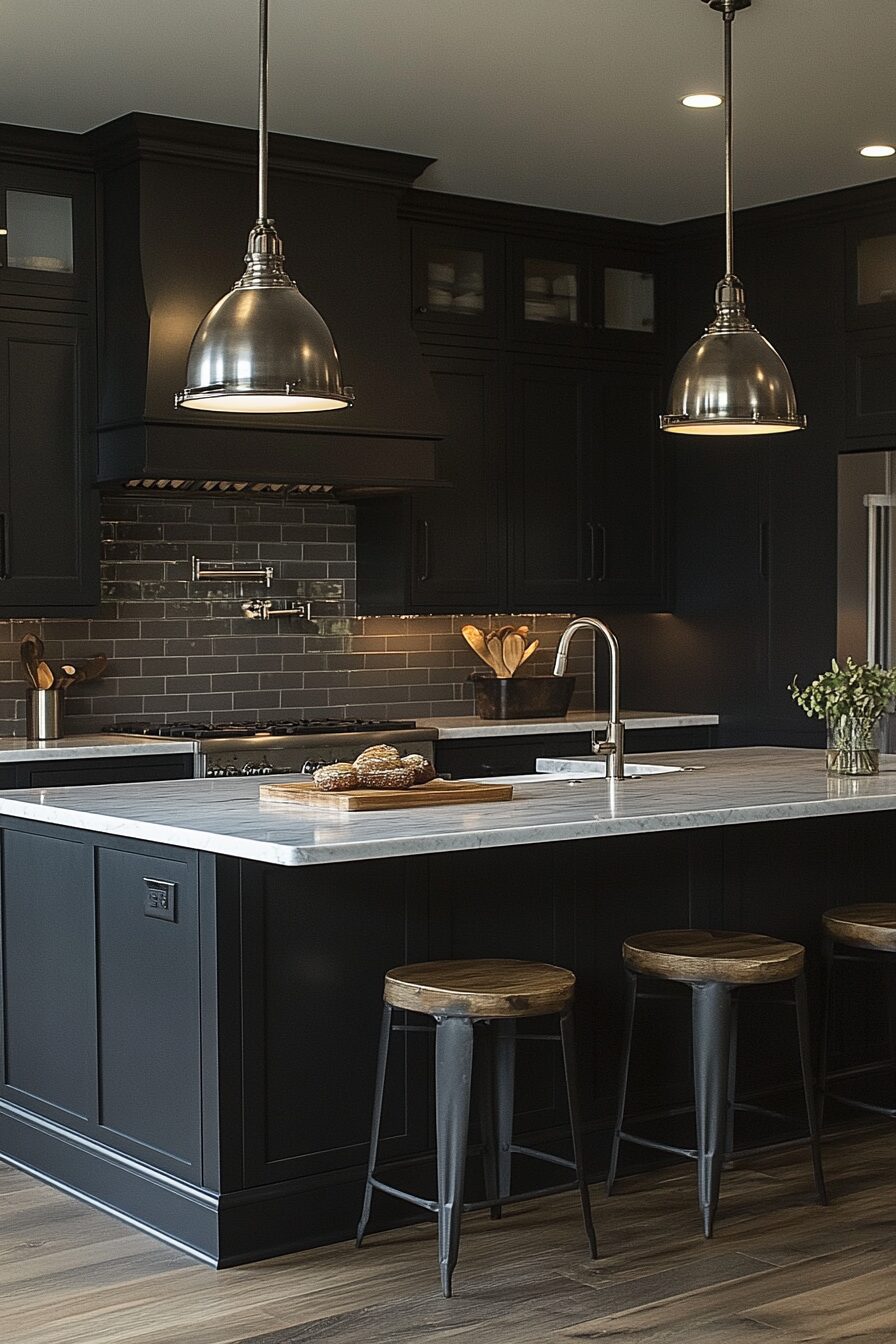29 Charcoal Kitchen Cabinets to Add Rich Texture and Balance 17 charcoal kitchen cabinets