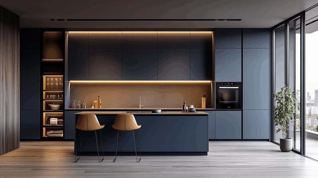 29 Blue Grey Kitchen Cabinets That Radiate Understated Beauty 3 blue grey kitchen cabinets