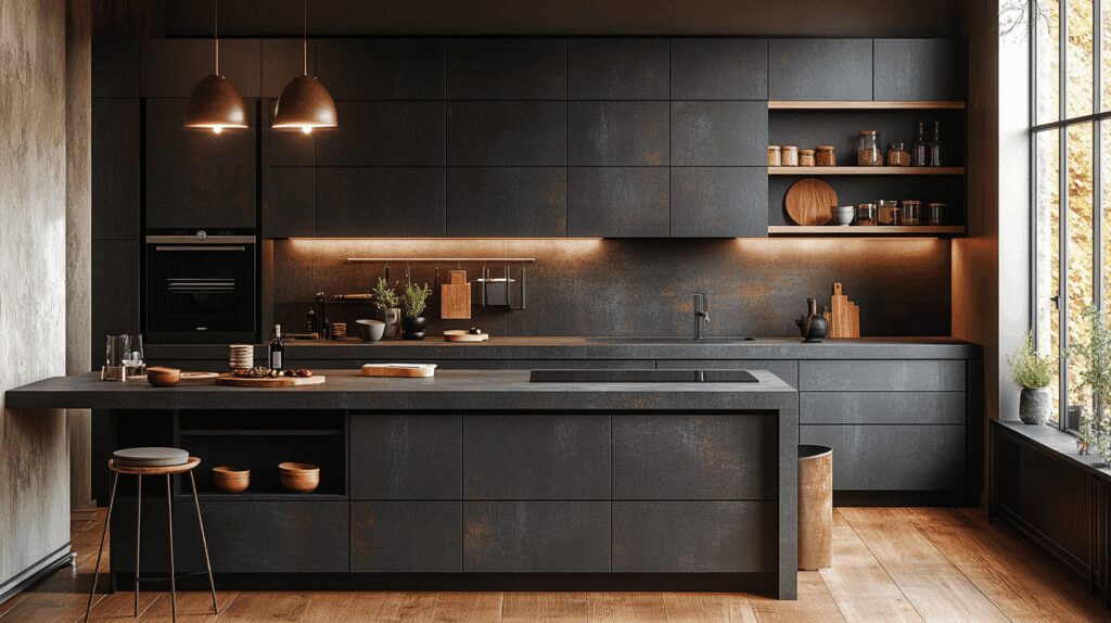 29 Charcoal Kitchen Cabinets to Add Rich Texture and Balance 3 charcoal kitchen cabinets