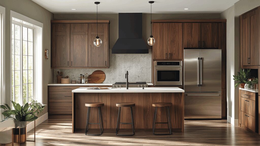 29 Dark Walnut Kitchen Cabinets That Radiate Rustic Refinement 5 dark walnut kitchen cabinets