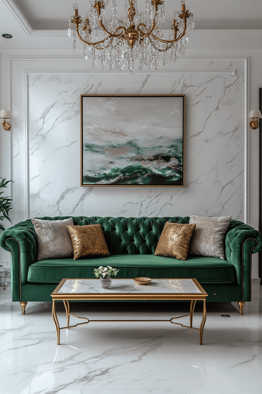 green couch living room ideas