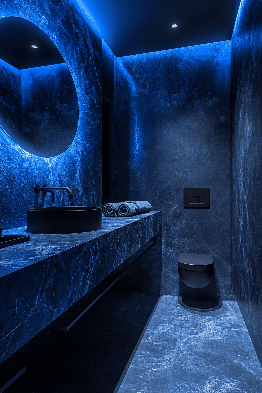 27+ Moody Powder Room Designs That Leave a Lasting Impression 1 moody powder room