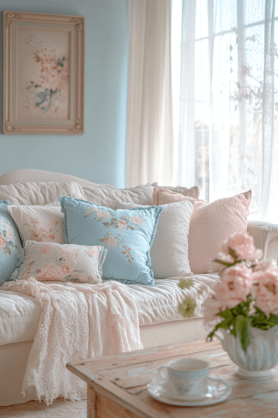 26+ Romantic Shabby Chic Looks That Radiate Comfort and Whimsy 1 romantic shabby chic