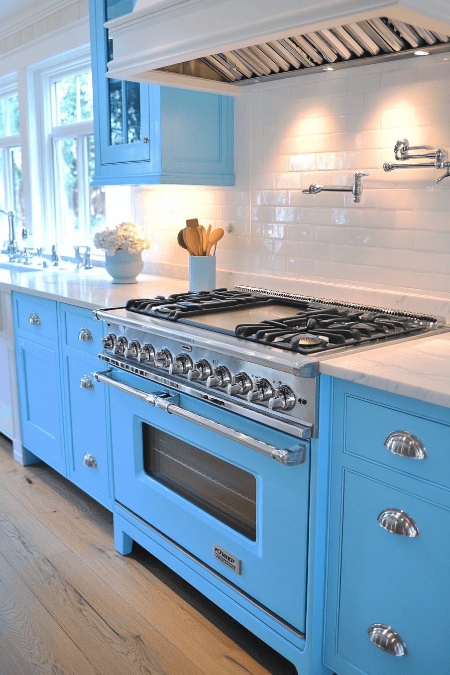 28+ Blue and White Kitchen Cabinets for a Fresh Coastal-Inspired Look 1 blue and white kitchen cabinets
