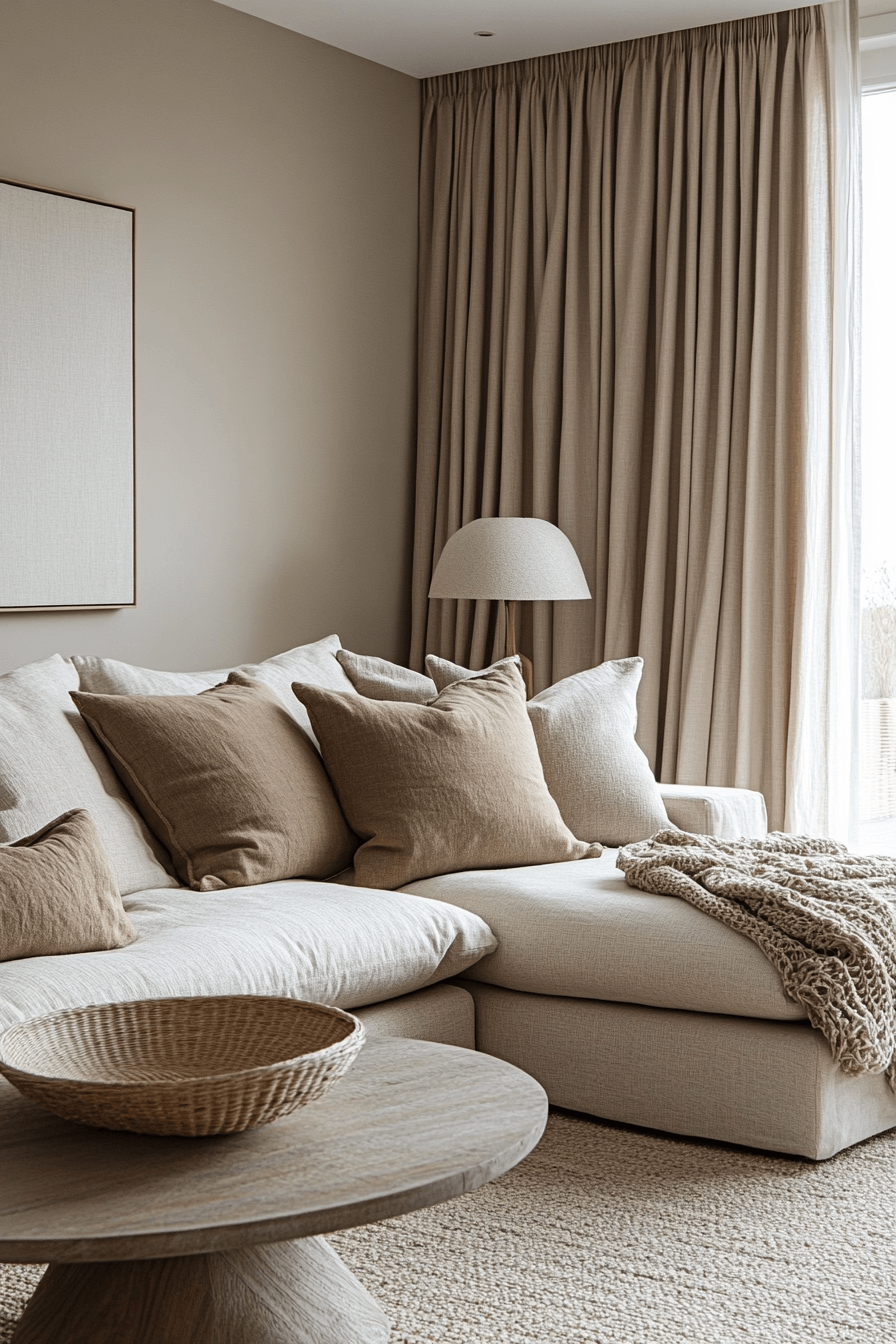 25+ Beige Couch Living Room Designs for a Bright and Airy Home Vibe 10 beige couch living room