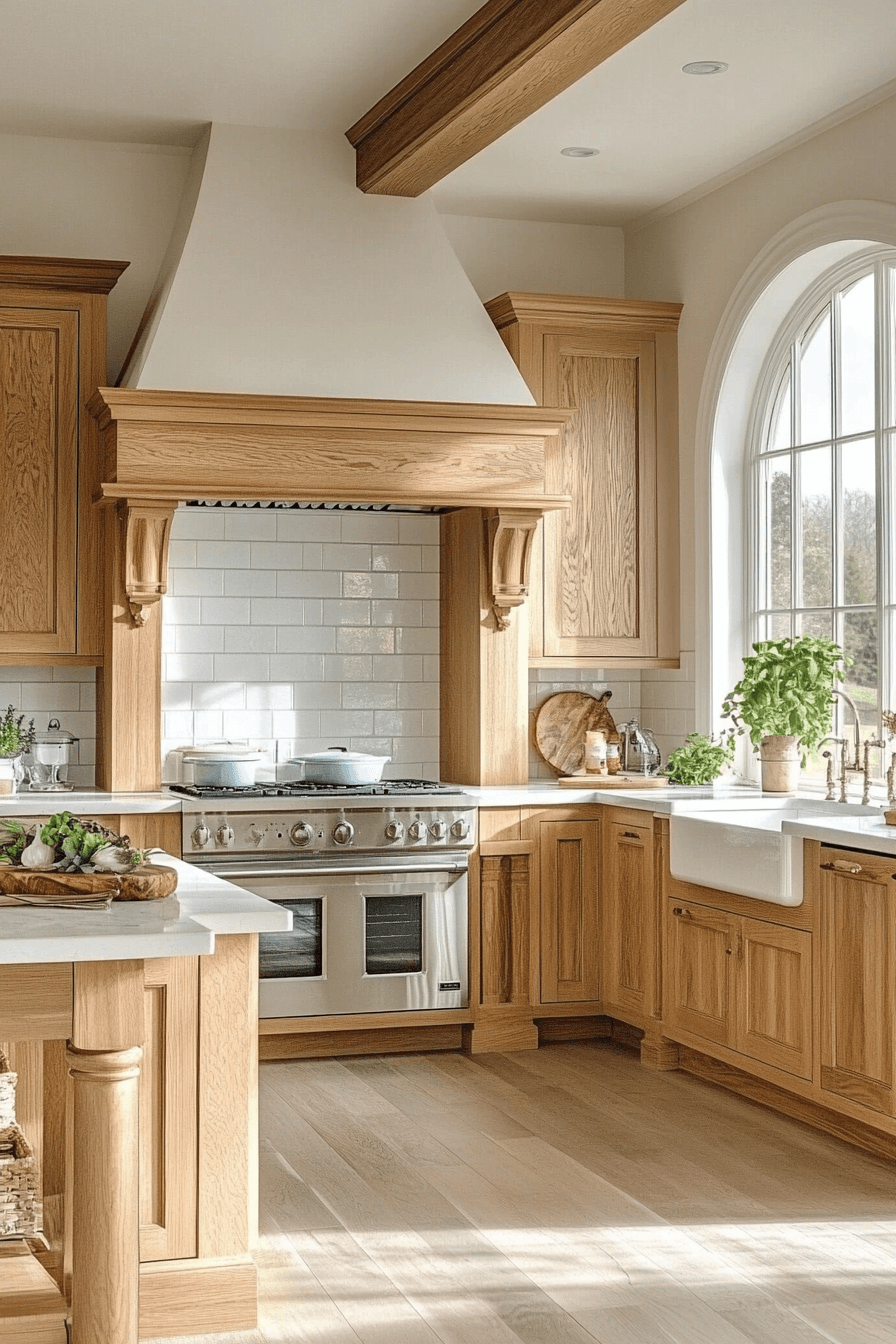 27+ Golden Oak Kitchen Cabinets That Transform Simple Kitchens Into Retreats 11 golden oak kitchen cabinets