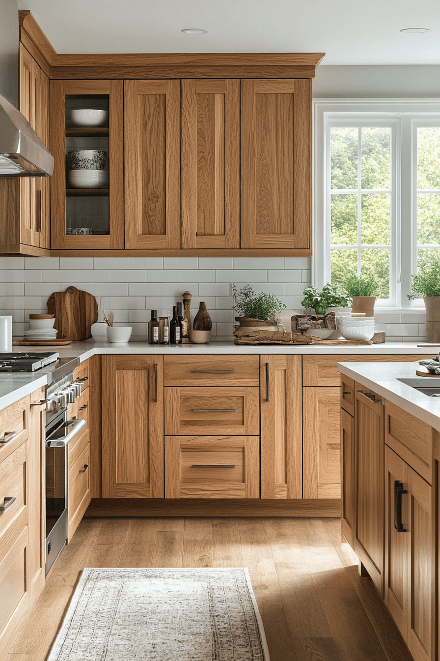 27+ Natural Oak Kitchen Cabinets That Turn Ordinary Rooms Into Retreats 12 natural oak kitchen cabinets