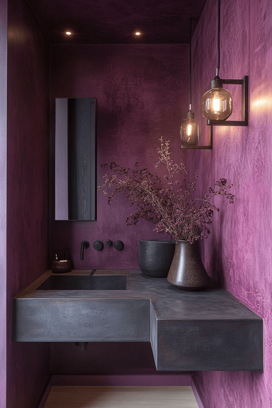 27+ Moody Powder Room Designs That Leave a Lasting Impression 12 moody powder room