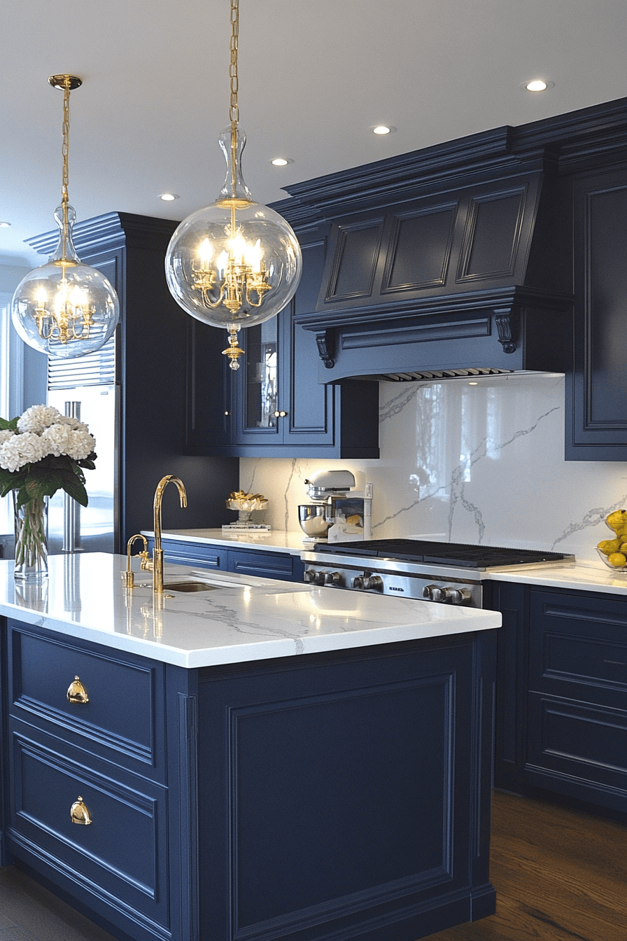 28+ Blue and White Kitchen Cabinets for a Fresh Coastal-Inspired Look 12 blue and white kitchen cabinets