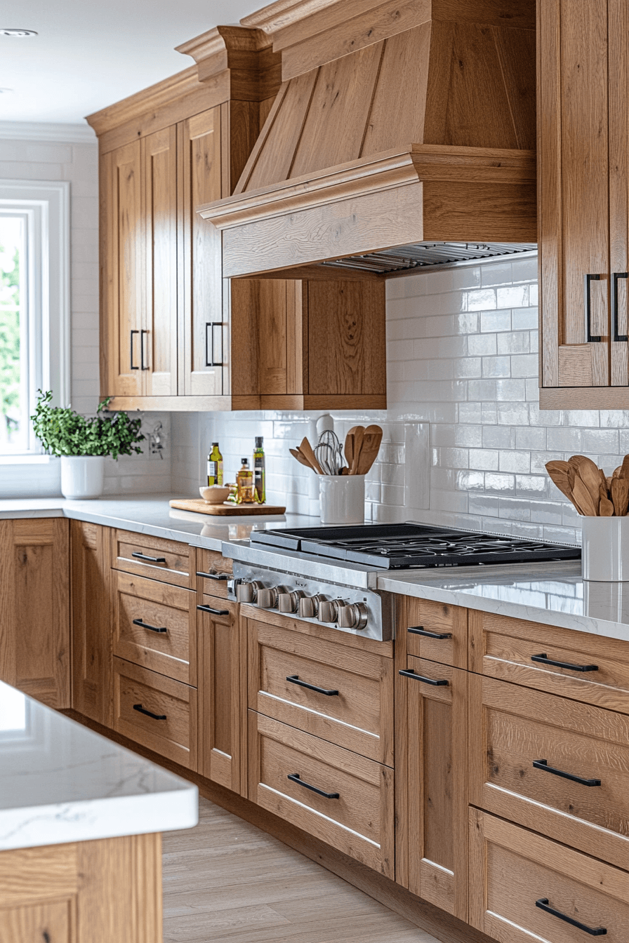 25+ Red Oak Kitchen Cabinets That Turn Simple Rooms Into Stylish Havens 12 red oak kitchen cabinets