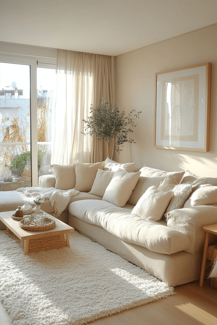 25+ Beige Couch Living Room Designs for a Bright and Airy Home Vibe 13 beige couch living room