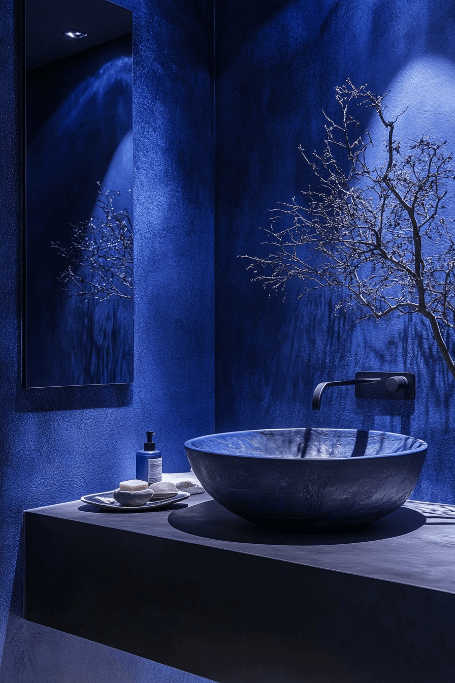 27+ Moody Powder Room Designs That Leave a Lasting Impression 13 moody powder room