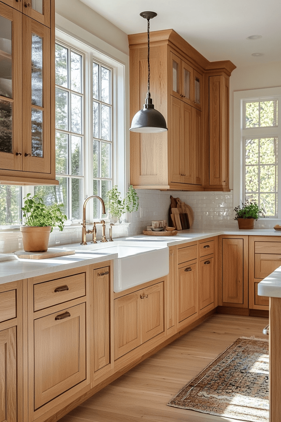 26+ Light Oak Kitchen Cabinets for a Bright and Refreshing Kitchen Design 14 light oak kitchen cabinets