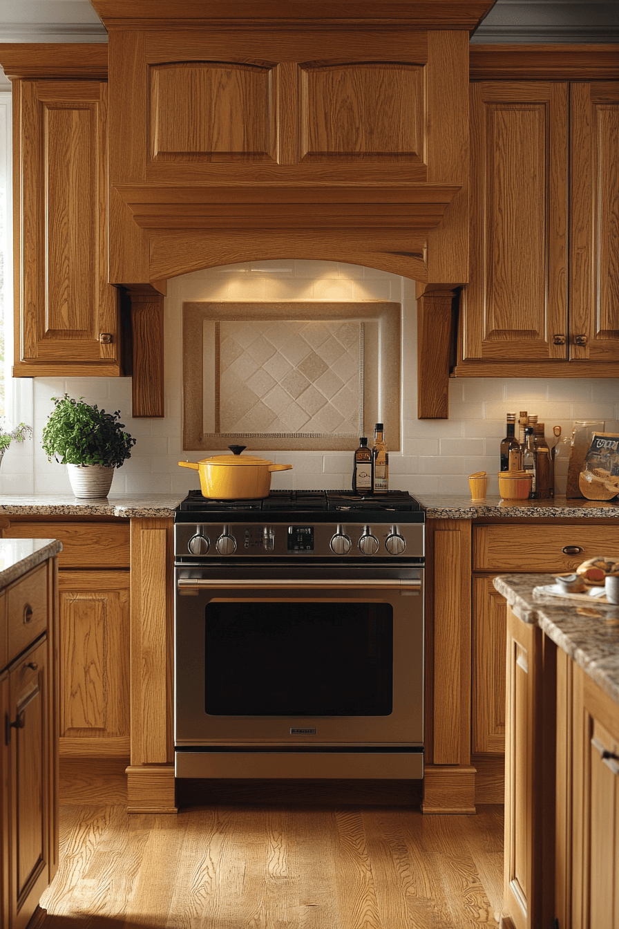 25+ Red Oak Kitchen Cabinets That Turn Simple Rooms Into Stylish Havens 14 red oak kitchen cabinets