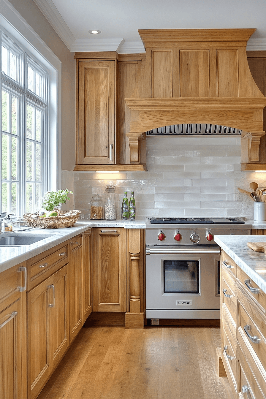 25+ Natural Maple Kitchen Cabinets for a Bright and Cheerful Kitchen Makeover 14 natural maple kitchen cabinets