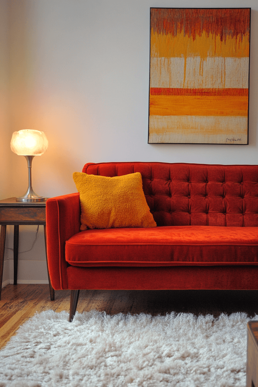 27+ Red Couch Living Room Designs That Spark Joy and Vibrance Instantly 14 red couch living room