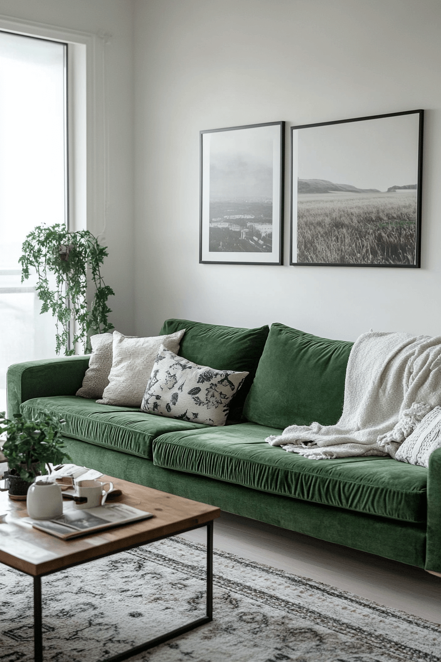 28+ Green Couch Living Room Ideas That Bring Nature’s Fresh Energy Inside 15 green couch living room ideas